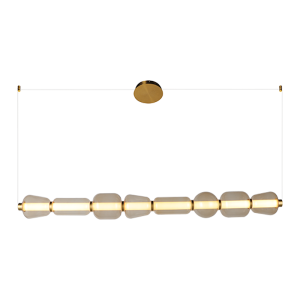 PENDANT LED LIGHT 37W 3000K METAL-GLASS, GOLD-CHAMPAGNE