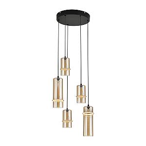 PENDANT LED LIGHT 20W 3000KS SANDY BLACK - CHAMPAGNE GLASS
