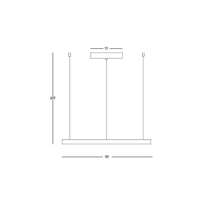 PENDANT LED LIGHT 28W 3000K ALUMINIUM BLACK