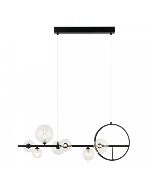 PENDANT LED LIGHT 14W + 7XG9 METAL-GLASS BLACK