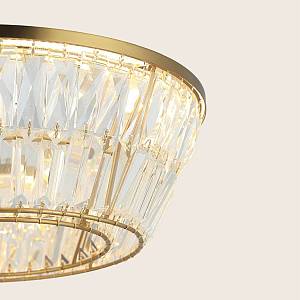 PENDANT LED LIGHT 55W 3000K METAL-CRYSTAL ANTIQUE BRASS