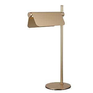 TABLE LED LIGHT 7W 3000K BRUSHED GOLD MOVABLE LIGHT DEFLECTORS DIMMING SWITCH