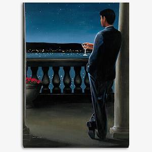 WA111 - Πίνακας άνδρας με θέα τη θάλασσα