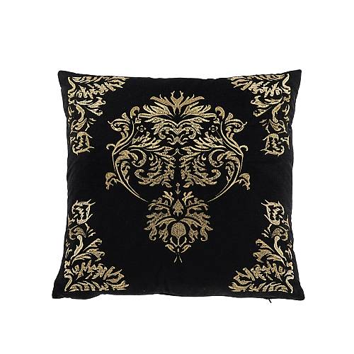 ROYAL ΔΙΑΚΟΣΜΗΤΙΚΟ ΜΑΞΙΛΑΡΙ ΒΕΛΟΥΔΟ ΧΡΥΣΟ ΜΑΥΡΟ 45x45cm