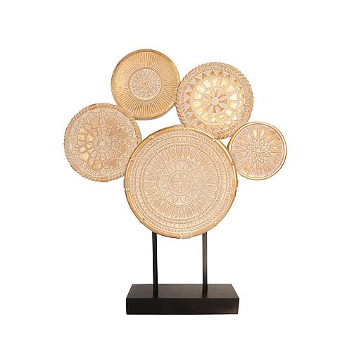BLARE DECO POLYRESIN ΧΡΥΣΟ ΜΑΥΡΟ 34,2x7,8xH40,7cm