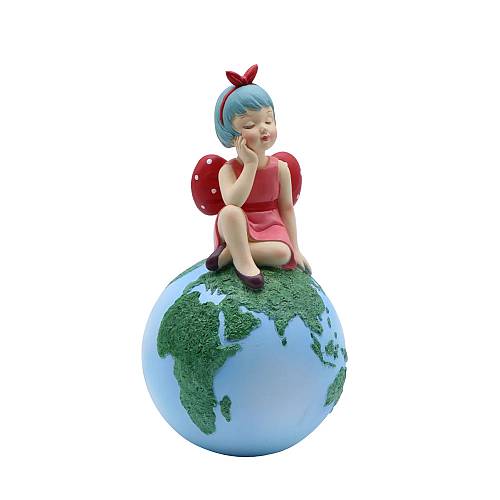 TRAVEL GIRL 3 DECO POLYRESIN ΠΟΛΥΧΡΩΜΟ D12,5xH24cm