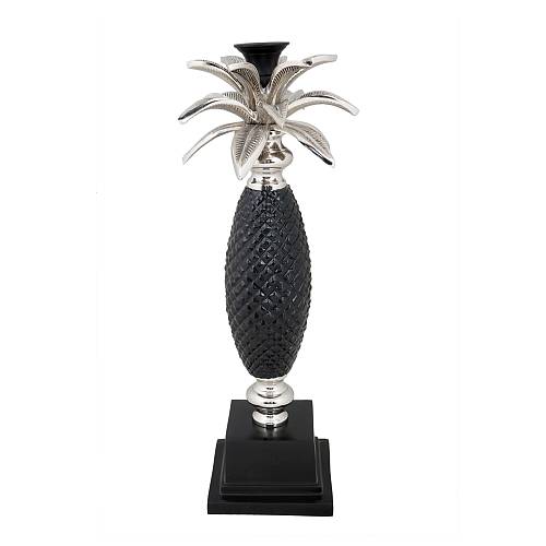 ANANAS ΚΗΡΟΠΗΓΙΟ ΜΕΤΑΛΛΟ ΑΣΗΜΙ ΜΑΥΡΟ D13xH44cm