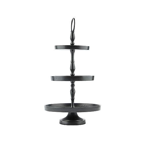 SERVIR STAND 3ΘΕΣΕΩΝ ΑΛΟΥΜΙΝΙΟ ΜΑΥΡΟ D22xH36cm