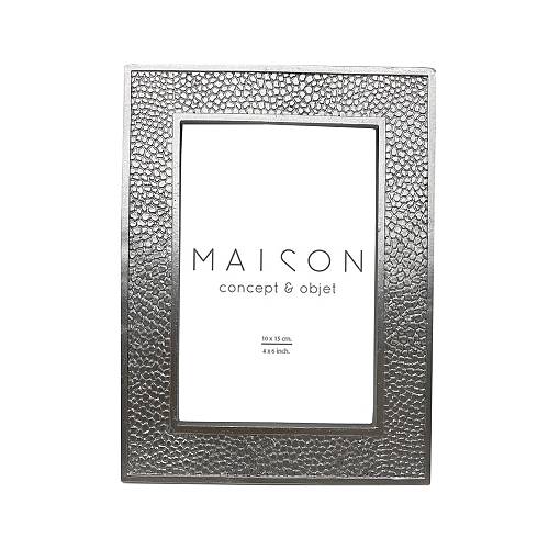 GLANS ΚΟΡΝΙΖΑ POLYRESIN ΓΥΑΛΙ SILVER 16x1,5xH20,8cm