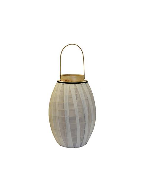 Φανάρι bamboo με συνθ.γάζα εκρού 27Χ40/56