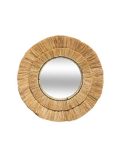 Καθρέπτης raffia Φ60 /30εκ.