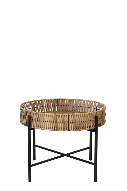 ΤΡΑΠΕΖΙ ΜΠΑΜΠΟΥ ΒΟΗΘΙΗΤΙΚΟ ΜΕ ΜΕΤΑΛΛΙΚΑ ΠΟΔΙΑ 50,5Χ50,5Χ50ΕΚ