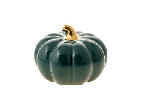 ΔΙΑΚΟΣΜΗΤΙΚΗ ΚΕΡΑΜΙΚΗ ΚΟΛΚΥΘΑ  ΠΡΑΣΙΝΗ ΓΥΑΛΙΣΤΕΡΗ ΜΕ ΧΡΥΣΣΟ ΚΟΤΣΑΝΙ 15,3ΕΚ