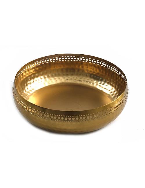 Μπωλ μεταλ.χρυσό σφυρίλατο 35Χ27