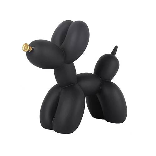 BISON NOIR DECO ΣΚΥΛΟΣ POLYRESIN ΜΑΥΡΟ ΜΑΤ ΧΡΥΣΟ 21x9xH18cm