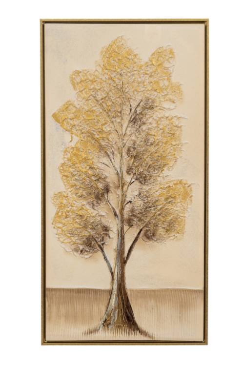 ΠΙΝΑΚΑΣ ΖΩΓΡΑΦΙΚΗΣ ΣΕ ΚΑΜΒΑ ΜΕ ΚΟΡΝΙΖΑ ΔΕΝΤΡΟ ΧΡΥΣΟ.53Χ103Χ3,5ΕΚ