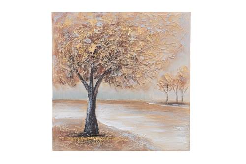 ΠΙΑΝΑΚΑΣ ΖΩΓΡΑΦΙΚΗΣ ΣΕ ΚΑΜΒΑ ΔΕΝΤΡΟ ΧΡΥΣΟ ΜΠΛΕ ΓΚΡΙ ΧΡΩΜΑΤΑ.60Χ60Χ3ΕΚ