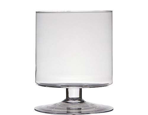 Βάζο γυαλ. με πόδι διάφανο  Φ19 Η24cm