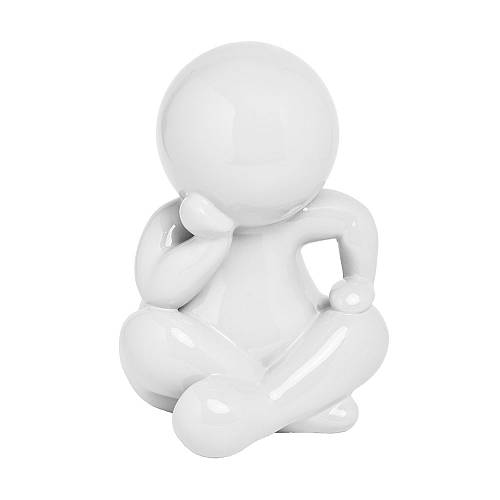 ENZO DECO ΦΙΓΟΥΡΑ POLYRESIN ΛΕΥΚΟ 25,1x22,4xH35,5cm