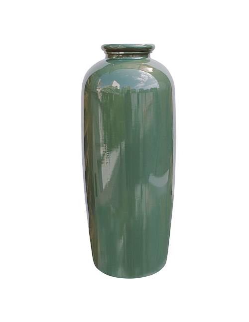 Βάζο γυάλ.recycled πράσινο γαλακτ. Η70cm