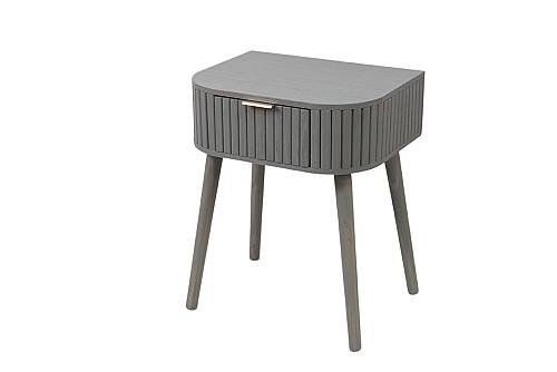 ΤΡΑΠΕΖΑΚΙ ΤΗΛΕΦΩΝΟΥ ΓΚΡΙ ΜΕ ΜΕΤΑΛΛΙΚΑ ΧΕΡΟΥΛΙΑ. 45Χ35Χ56ΕΚ