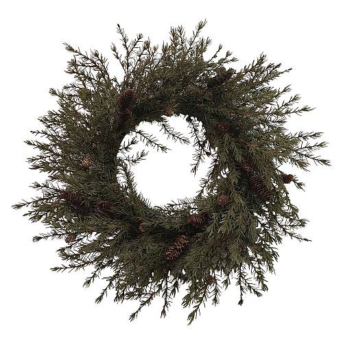 XMAS CEDAR 80 ΣΤΕΦΑΝΙ PVC ΚΟΥΚΟΥΝΑΡΙ ΠΡΑΣΙΝΟ 80x80