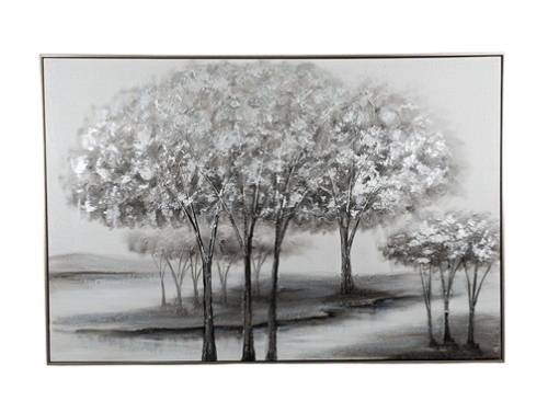 ΠΙΝΑΚΑΣ ΖΩΓΡΑΦΙΚΗΣ ΔΑΣΟΣ ΜΕ ΑΣΗΜΙ ΚΟΡΝΙΖΑ  82X122X4,5CM