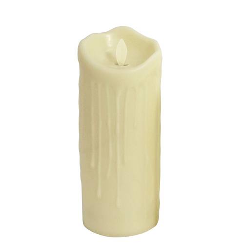 ΚΕΡΙ LED ΜΠΑΤΑΡΙΑΣ ΠΛΑΣΤΙΚΟ ΕΚΡΟΥ ΜΕ ΣΤΑΛΕΣ ΚΕΡΙΟΥ ΚΑΙ ΚΙΝΟΥΜΕΝΗ ΦΛΟΓΑ - Φ7.5x20cm 96/ΚΙΒ