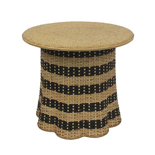 NUBIA COFFEE TABLE ΦΥΣΙΚΟ ΜΑΥΡΟ 60x60x52.5