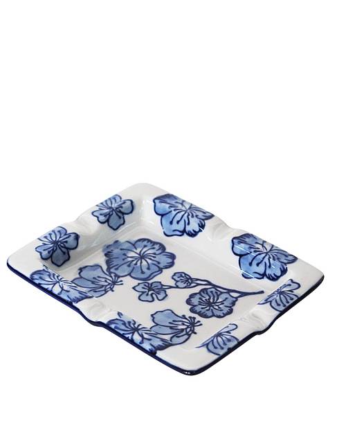 Σταχτοδοχείο blue porc.flower 13x10,5cm