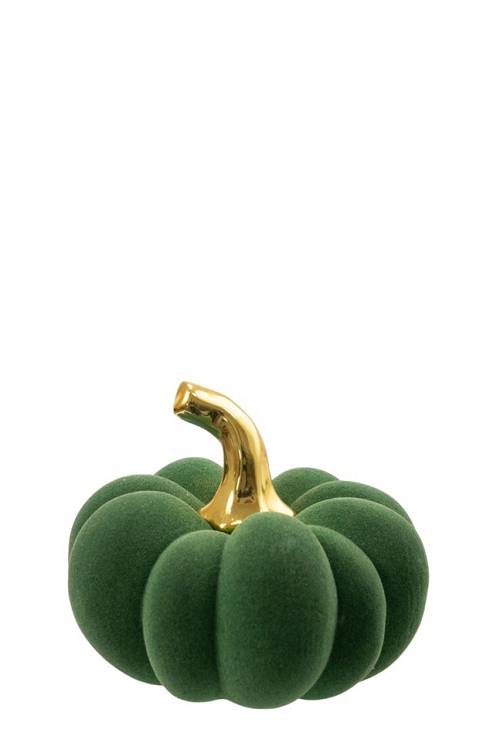 ΚΕΡΑΜΙΚΗ ΚΟΛΟΚΥΘΑ ΚΕΡΑΜΙΚΗ ΒΕΛΟΥΔΙΝΗ ΠΡΑΣΙΝΗ ΜΕ ΧΡΥΣΟ ΚΟΤΣΑΝΙ 14,5Χ14,5Χ11,5ΕΚ