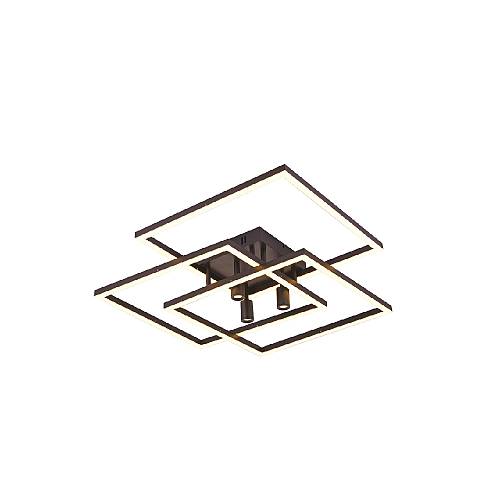 Inlight Πλαφονιέρα οροφής LED 72W & 3*3W 3CCT σε μαύρη απόχρωση D:64x64cm (6112)