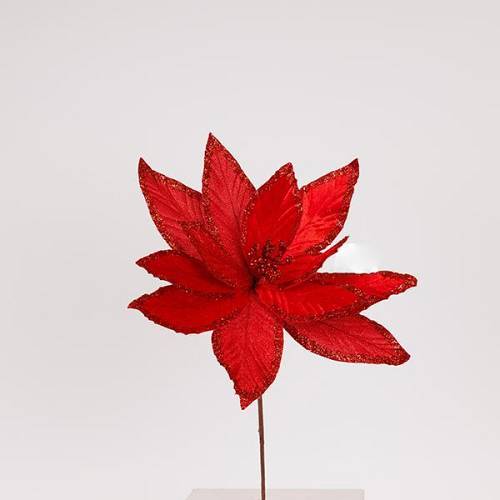 ΛΟΥΛΟΥΔΙ KOKKINO ΜΕ ΦΥΛΛΑ GLITTER, 34x48cm