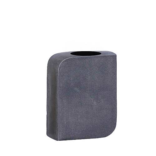 BRICK ΒΑΖΟ 14x7x18cm ΑΛΟΥΜΙΝΙΟ ΓΚΡΙ ΣΚΟΥΡΟ