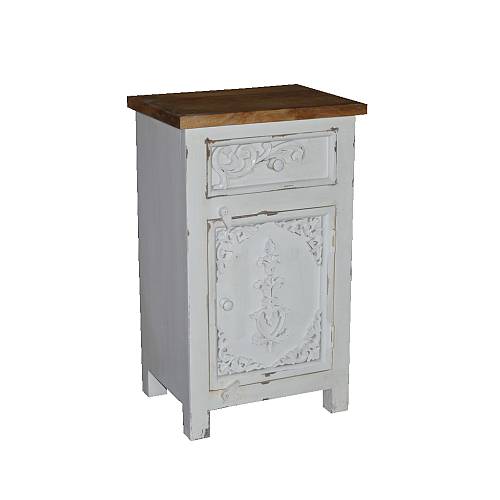 SYROS ΚΟΜΟΔΙΝΟ 1ΠΟΡΤΑ 1ΣΥΡΤΑΡΙ ΛΕΥΚΟ ΦΥΣΙΚΟ 42x32x70cm