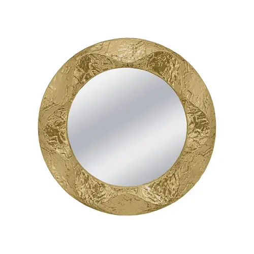 ΜΕΤΑΛΛΙΚΟΣ ΚΑΘΡΕΦΤΗΣ ΤΟΙΧΟΥ ΧΡΥΣΟ ΚΥΚΛΟΣ/ΣΦΥΡΗΛΑΤΟΣ - Φ60x5.5cm 1/KIB