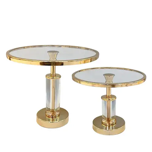 ΟΡΝΤΕΡΒΙΕΡΑ ΜΕΤΑΛΛΙΚΗ ΧΡΥΣΟ ΔΙΣΚΟΣ ΣΕΤ/2 ΣΤΡΟΓΓΥΛΗ ΓΥΑΛΙΝΟΣ ΚΟΡΜΟΣ ΜΕ ΓΥΑΛΙ - S:Φ25x21, L:Φ30x26cm 6/ΚΙΒ