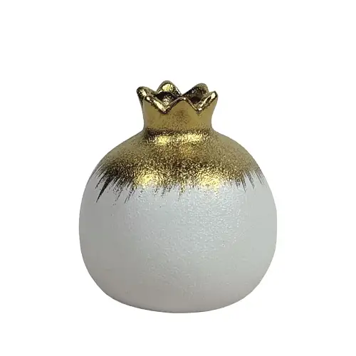 ΚΕΡΑΜΙΚΟ ΡΟΔΙ ΜΕΣΑΙΟ ΛΕΥΚΟ/ΧΡΥΣΟ ΟΜΠΡΕ ΕΦΕ - 10.9cm 6/36ΚΙΒ