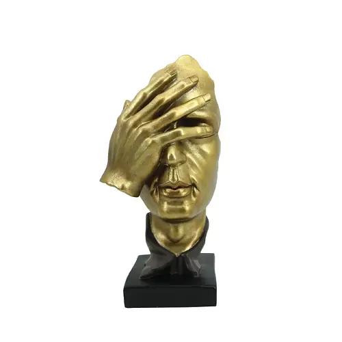 ΔΙΑΚΟΣΜΗΤΙΚΗ ΦΙΓΟΥΡΑ ΧΕΡΙ/ΠΡΟΣΩΠΟ - ΝΑ ΜΗ ΒΛΕΠΩ - 11.5x8.5x24cm 18/KIB