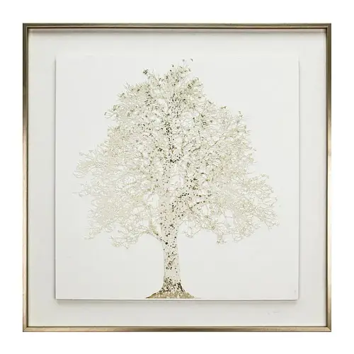 ΠΙΝΑΚΑΣ ΚΑΜΒΑΣ ΧΡΥΣΟ ΔΕΝΤΡΟ ΜΕ ΣΤΟΙΧΕΙΑ 3D ΣΕ ΚΟΡΝΙΖΑ - 80x80x3cm 8/ΚΙΒ