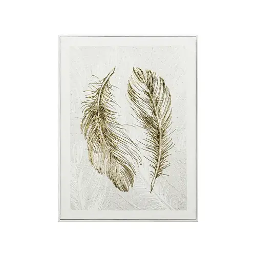 ΠΙΝΑΚΑΣ ΚΑΜΒΑΣ 2 ΦΤΕΡΑ ΧΡΥΣΟ/ΛΕΥΚΟ ΑΝΑΓΛΥΦΟ ΕΦΕ ΣΕ ΚΟΡΝΙΖΑ - 40x60x2.5cm 9/ΚΙΒ