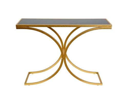 ΚΟΝΣΟΛΑ ΜΕΤΑΛΛΙΚΗ ΧΡΥΣΗ ΜΕ ΜΑΥΡΟ ΤΖΑΜΙ 106,50Χ30,5Χ79,5ΕΧΚ