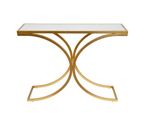 ΚΟΝΣΟΛΑ ΜΕΤΑΛΛΙΚΗ ΧΡΥΣΗ ΜΕ ΤΖΑΜΙ ΚΑΘΡΤΕΠΤΗ 106,50Χ30,5Χ79,5ΕΧΚ