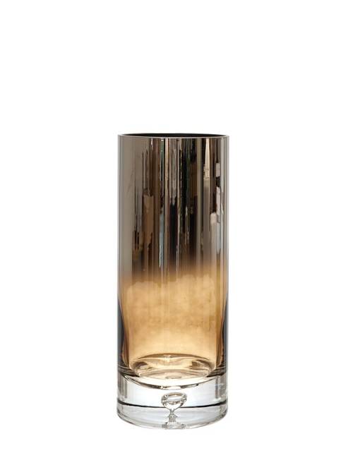 ΧΕΙΡΟΠΟΙΗΤΟ ΒΑΖΟ ΦΥΣΙΤΟ ΑΠΌ ΓΥΑΛΙ ΚΥΛΙΝΔΡΟΣ ΜΕ ΜΠΙΛΙΑ ΑΣΗΜΙ ΚΑΦΕ 12Χ12Χ30ΕΚ