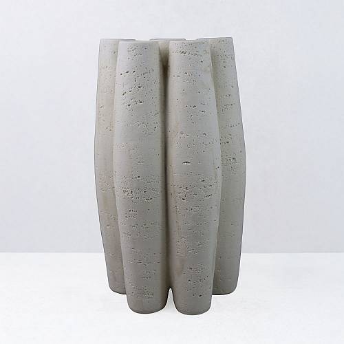 ORIN III ΒΑΖΟ 23x15.5x38cm RESIN ΜΠΕΖ