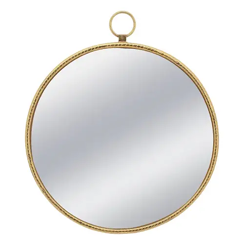 ΜΕΤΑΛΛΙΚΟΣ ΚΑΘΡΕΦΤΗΣ ΤΟΙΧΟΥ ΧΡΥΣΟ ΚΥΚΛΟΣ/ΚΡΙΚΟΣ - 79x3.5x91cm 1/KIB