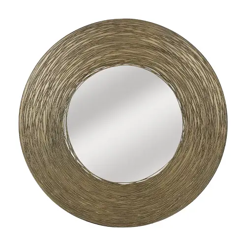 ΜΕΤΑΛΛΙΚΟΣ ΚΑΘΡΕΦΤΗΣ ΧΡΥΣΟ ΠΟΜΠΙΝΑ ΣΤΡΟΓΓΥΛΟΣ - Φ91x2cm 1/KIB