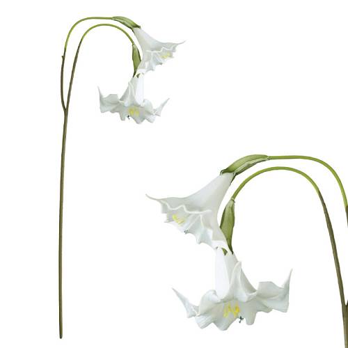 ΔΙΑΚΟΣΜΗΤΙΚΟ ΚΛΑΔΙ ΛΙΛΙΟΥΜ ΜΕ 2 ΑΝΘΗ REAL TOUCH ΛΕΥΚΟ - 20x14x98cm 12/72ΚΙΒ