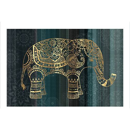 ELEPHANT ΠΙΝΑΚΑΣ ΔΙΑΚΟΣΜΗΣΗΣ 120x80x4cm ΚΑΜΒΑΣ ΓΚΡΙ ΧΡΥΣΟ ΞΥΛΟ