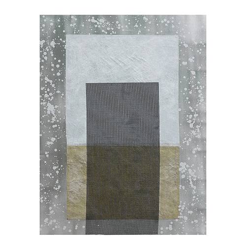 ABSTRACT ΠΙΝΑΚΑΣ ΔΙΑΚΟΣΜΗΣΗΣ 76x100x4cm ΚΑΜΒΑΣ ΓΚΡΙ ΑΣΗΜΙ ΞΥΛΟ ΧΡΥΣΟ